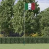 vidaXL Italien flag og flagstang 6,23 m aluminium - Flag & vimpler