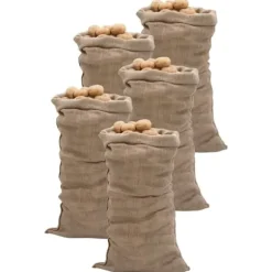 vidaXL jutesække 5 stk. 65x135 cm 100 % jute 220 g/m2 - Kufferter & tasker