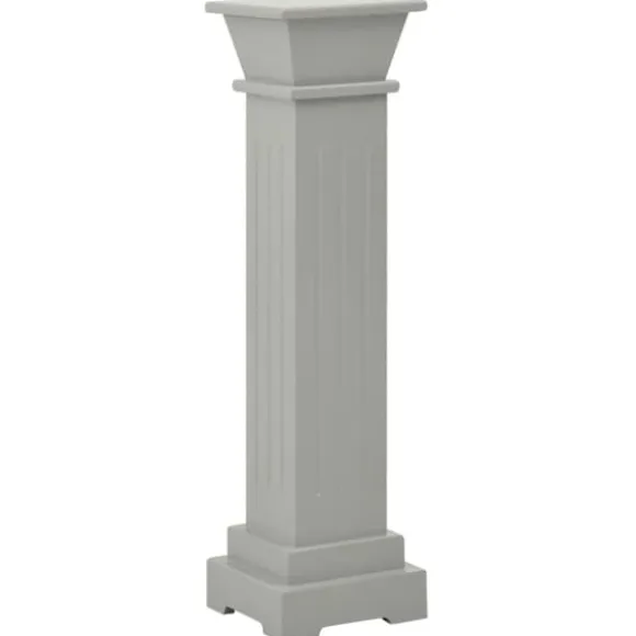 vidaXL klassisk plantestativ 17x17x66 cm MDF firkantet grå - Planteborde