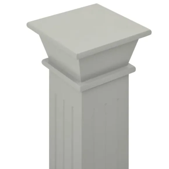 vidaXL klassisk plantestativ 17x17x66 cm MDF firkantet grå - Planteborde