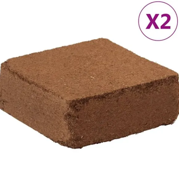 vidaXL kokosblokke 2 stk. 5 kg pr. stk. 10 kg i alt