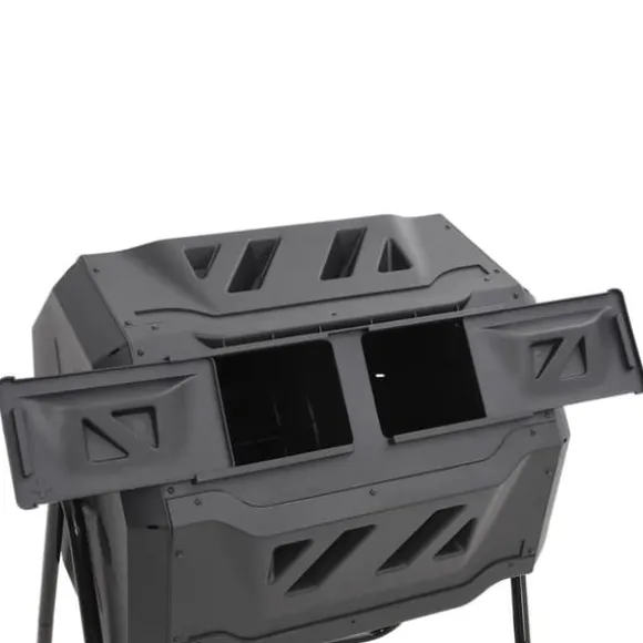 vidaXL kompostbeholder til have 73x64x95 cm 160 l sort - Kompostbeholdere