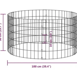 vidaXL kompostbeholder Ø100x50 cm galvaniseret stål - Kompostbeholdere