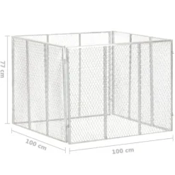 vidaXL kompostbeholder 100x100x77 cm galvaniseret jern - Kompostbeholdere