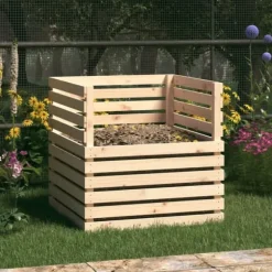 vidaXL kompostbeholder 80x80x78 cm massivt fyrretræ - Kompostbeholdere