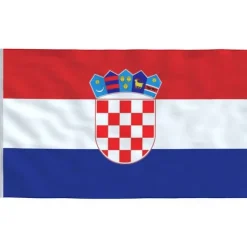 vidaXL Kroatien flag og flagstang 6,23 m aluminium - Flag & vimpler
