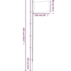 vidaXL Kroatien flag og flagstang 6,23 m aluminium - Flag & vimpler
