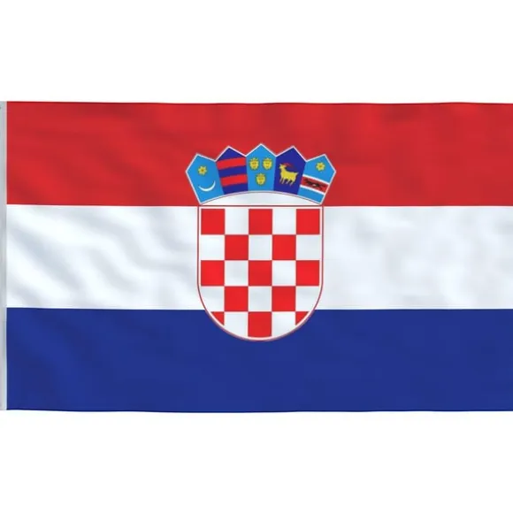 vidaXL Kroatiens flag 90x150 cm