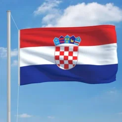 vidaXL Kroatiens flag 90x150 cm