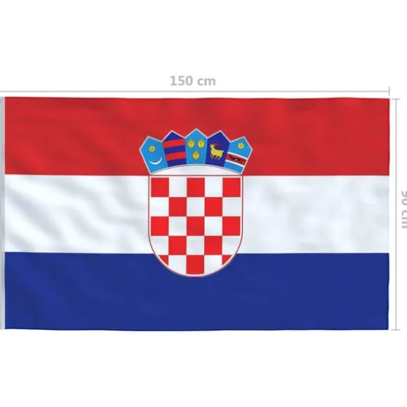 vidaXL Kroatiens flag 90x150 cm