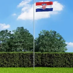 vidaXL Kroatiens flag 90x150 cm - Flag & vimpler