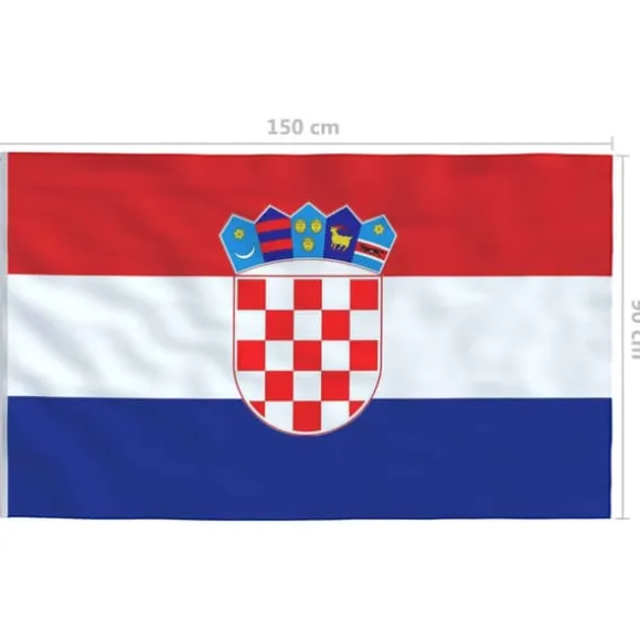 vidaXL Kroatiens flag 90x150 cm - Flag & vimpler