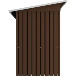 vidaXL opbevaringsskur til haven 194x121x181 cm stål brun - Skure & Redskabsskure