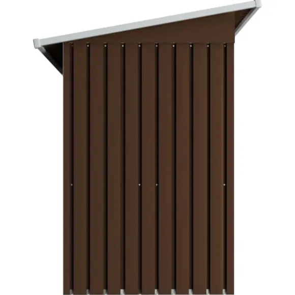 vidaXL opbevaringsskur til haven 194x121x181 cm stål brun - Skure & Redskabsskure