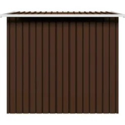 vidaXL opbevaringsskur til haven 194x121x181 cm stål brun - Skure & Redskabsskure
