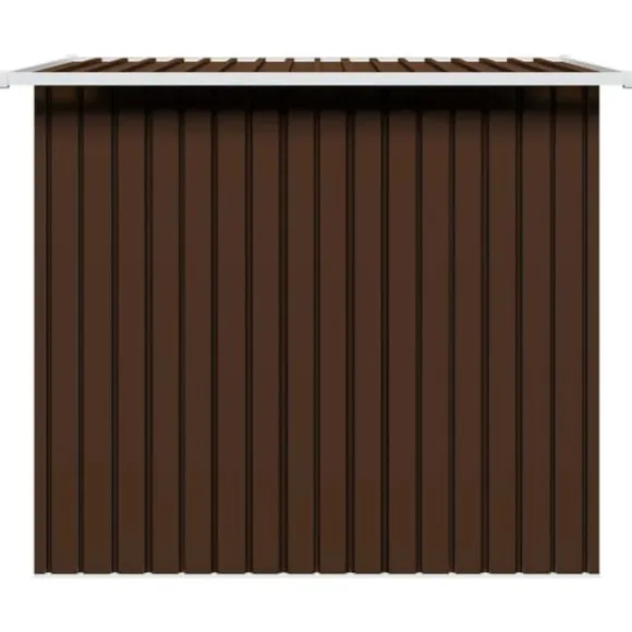 vidaXL opbevaringsskur til haven 194x121x181 cm stål brun - Skure & Redskabsskure