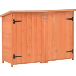 vidaXL opbevaringsskur til haven 120x50x91 cm træ - Skure & Redskabsskure