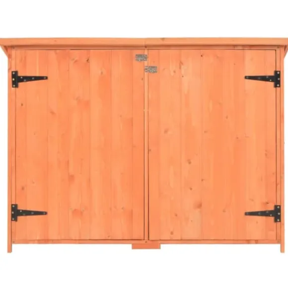 vidaXL opbevaringsskur til haven 120x50x91 cm træ - Skure & Redskabsskure