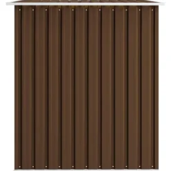 vidaXL opbevaringsskur til haven 257x205x178 cm stål brun - Skure & Redskabsskure