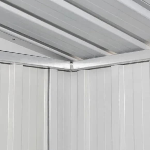 vidaXL opbevaringsskur til haven 257x205x178 cm stål brun - Skure & Redskabsskure