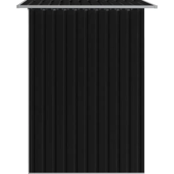 vidaXL opbevaringsskur til haven 204x132x186 cm stål antracitgrå - Skure & Redskabsskure