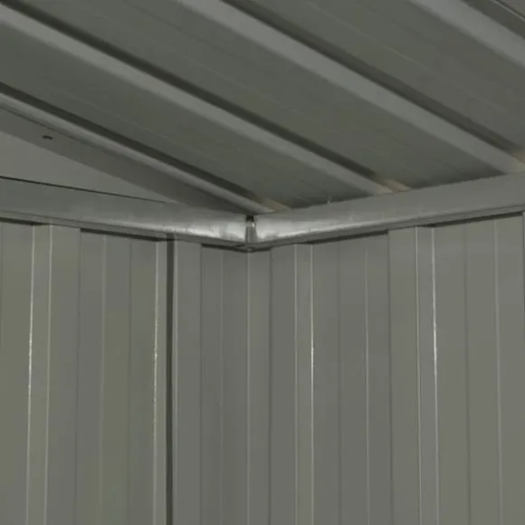 vidaXL opbevaringsskur til haven 204x132x186 cm stål antracitgrå - Skure & Redskabsskure