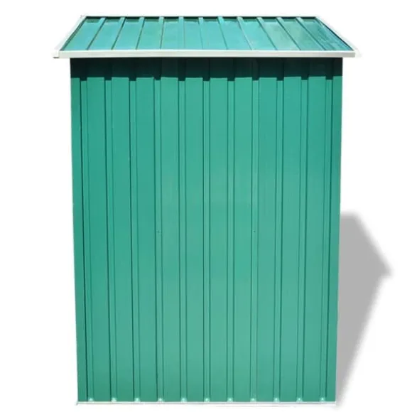 vidaXL opbevaringsskur til haven 204x132x186 cm metal grøn - Skure & Redskabsskure