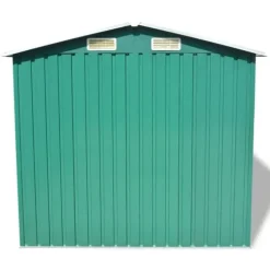 vidaXL opbevaringsskur til haven 204x132x186 cm metal grøn - Skure & Redskabsskure
