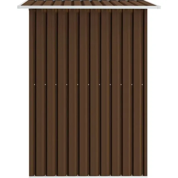vidaXL opbevaringsskur til haven 204x132x186 cm stål brun - Skure & Redskabsskure