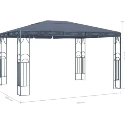 vidaXL pavillon 400 x 300 cm antracitgrå - Festtelte & havepavilloner