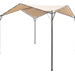 vidaXL pavillon 4 x 4 m stål beige - Festtelte & havepavilloner