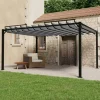 vidaXL pavillon med lameltag 3x4 m aluminium og stof antracitgrå - Festtelte & havepavilloner