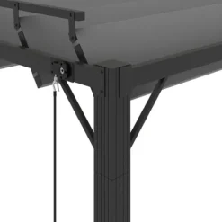 vidaXL pavillon med lameltag 3x4 m aluminium og stof antracitgrå - Festtelte & havepavilloner