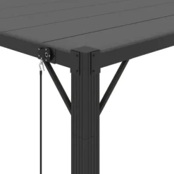 vidaXL pavillon med lameltag 3x4 m aluminium og stof antracitgrå - Festtelte & havepavilloner