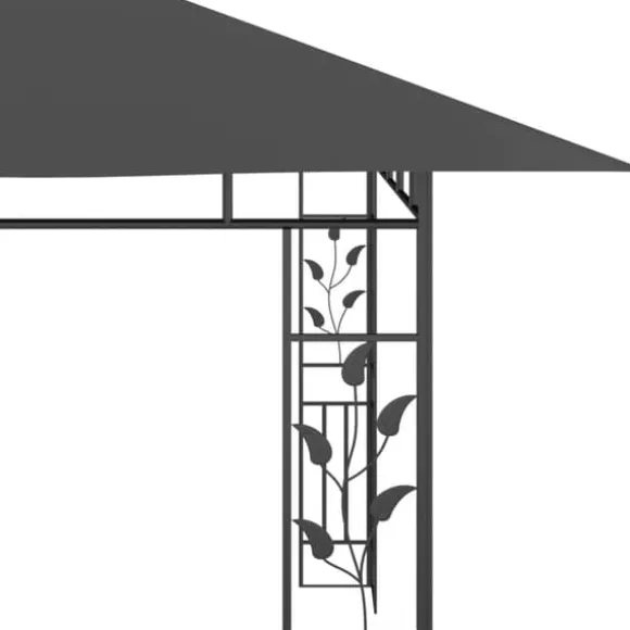 vidaXL pavillon med myggenet 4x3x2,73 m 180 g/m² antracitgrå - Festtelte & havepavilloner