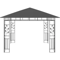 vidaXL pavillon med myggenet 3x3x,2,73 m 180 g/m² antracitgrå - Festtelte & havepavilloner