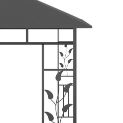 vidaXL pavillon med myggenet 3x3x,2,73 m 180 g/m² antracitgrå - Festtelte & havepavilloner