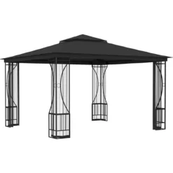 vidaXL pavillon med net 300x300x265 cm antracitgrå - Festtelte & havepavilloner