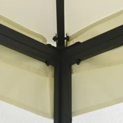 vidaXL pavillon med net 300x400x265 cm cremefarvet - Festtelte & havepavilloner