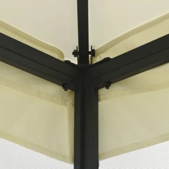 vidaXL pavillon med net 300x400x265 cm cremefarvet - Festtelte & havepavilloner