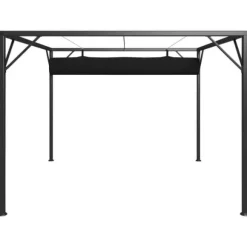 vidaXL pavillon med sammenrulleligt tag 3x3 m antracitgrå - Festtelte & havepavilloner