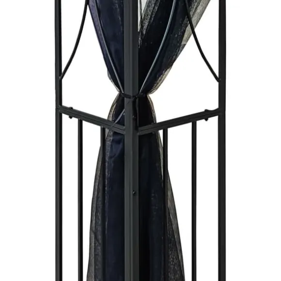vidaXL pavillon med sidevægge 300x300x270 cm stål antracitgrå - Festtelte & havepavilloner