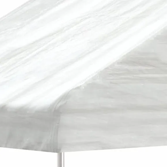 vidaXL pavillon med tag 13,38x4,08x3,22 m polyethylen hvid - Festtelte & havepavilloner