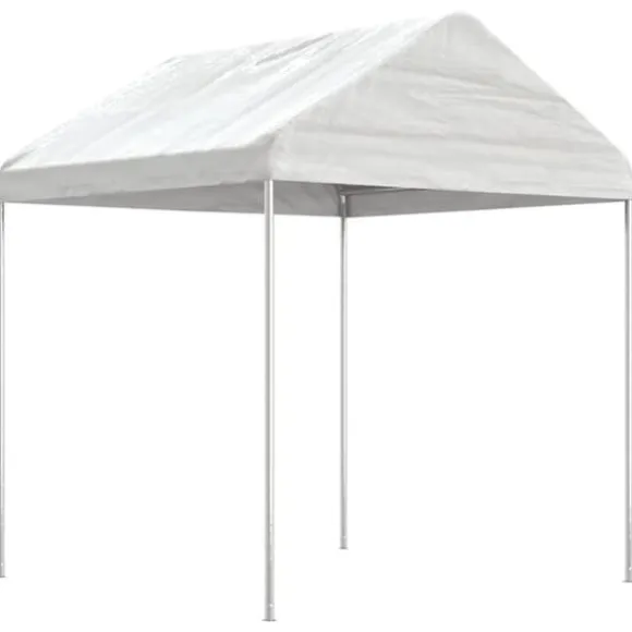 vidaXL pavillon med tag 8,92x2,28x2,69 m polyethylen hvid - Festtelte & havepavilloner