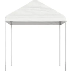 vidaXL pavillon med tag 8,92x2,28x2,69 m polyethylen hvid - Festtelte & havepavilloner