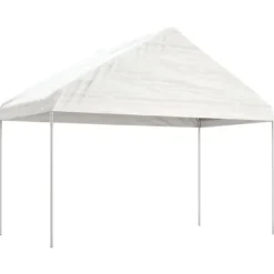 vidaXL pavillon med tag 8,92x4,08x3,22 m polyethylen hvid - Festtelte & havepavilloner