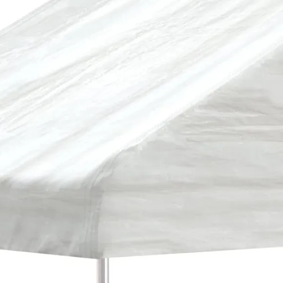 vidaXL pavillon med tag 8,92x4,08x3,22 m polyethylen hvid - Festtelte & havepavilloner