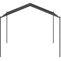 vidaXL pavillon 4x4 m stål og stof antracitgrå - Festtelte & havepavilloner