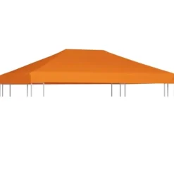 vidaXL pavillontopdække 310 g/m² 4 x 3 m orange - Festtelte & havepavilloner – tage