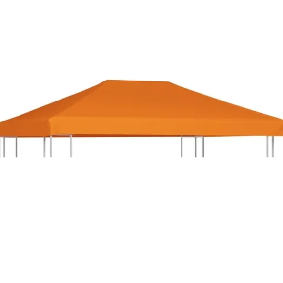vidaXL pavillontopdække 310 g/m² 4 x 3 m orange - Festtelte & havepavilloner – tage